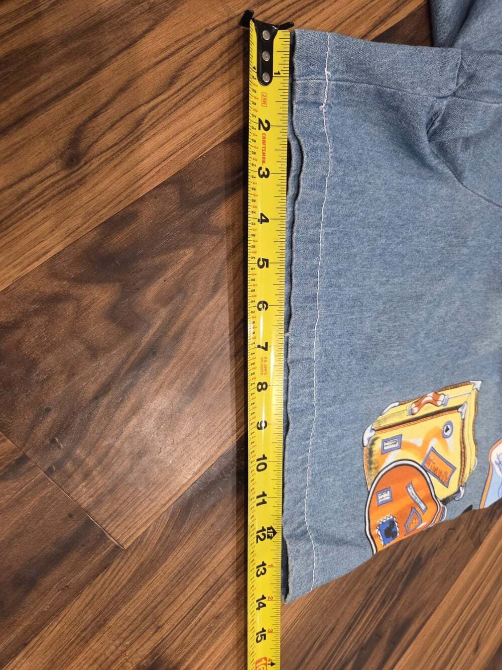 Vintage 90s Mickey Unlimited Disney Denim Shorts NWT World Travel Fits S/M - Picture 11 of 15
